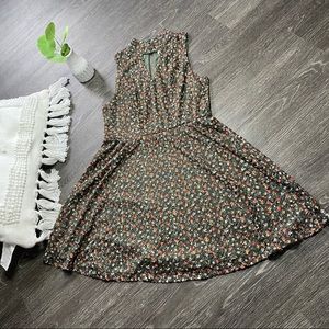 Green Floral Skater Dress Xhilaration Large